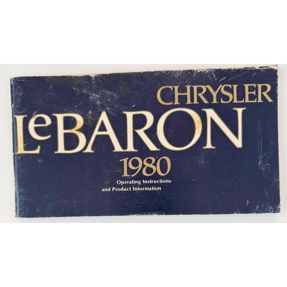 1980 Chrysler LeBaron Original Owners Manual